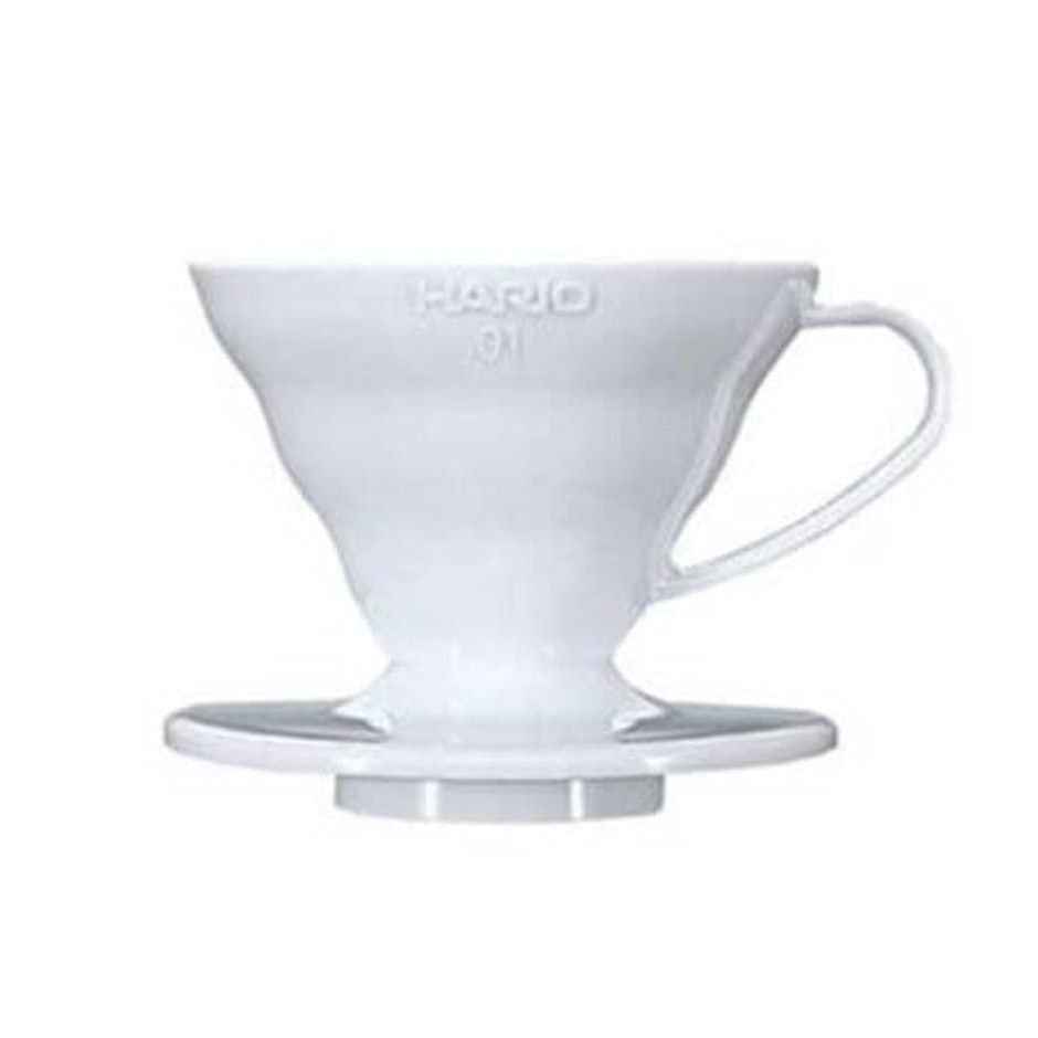 Hario  V60 Plastic Coffee Dripper 01 White translation missing: id.activerecord.decorators.item_part_image/alt