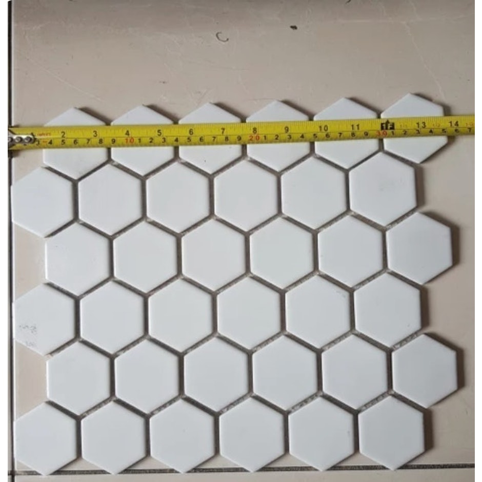 Mozaik Keramik Hexagon 5 cm translation missing: id.activerecord.decorators.item_part_image/alt