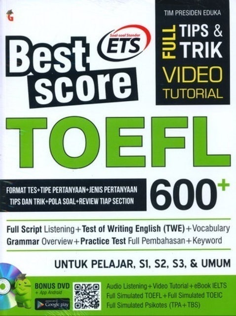 Tim Presiden Eduka Best Score TOEFL 600+ 1