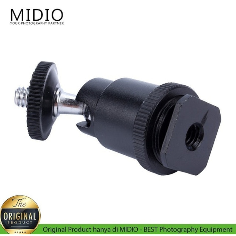 Midio  Mini Ball Head S2 Camera with Hot Shoe 1/4 translation missing: id.activerecord.decorators.item_part_image/alt
