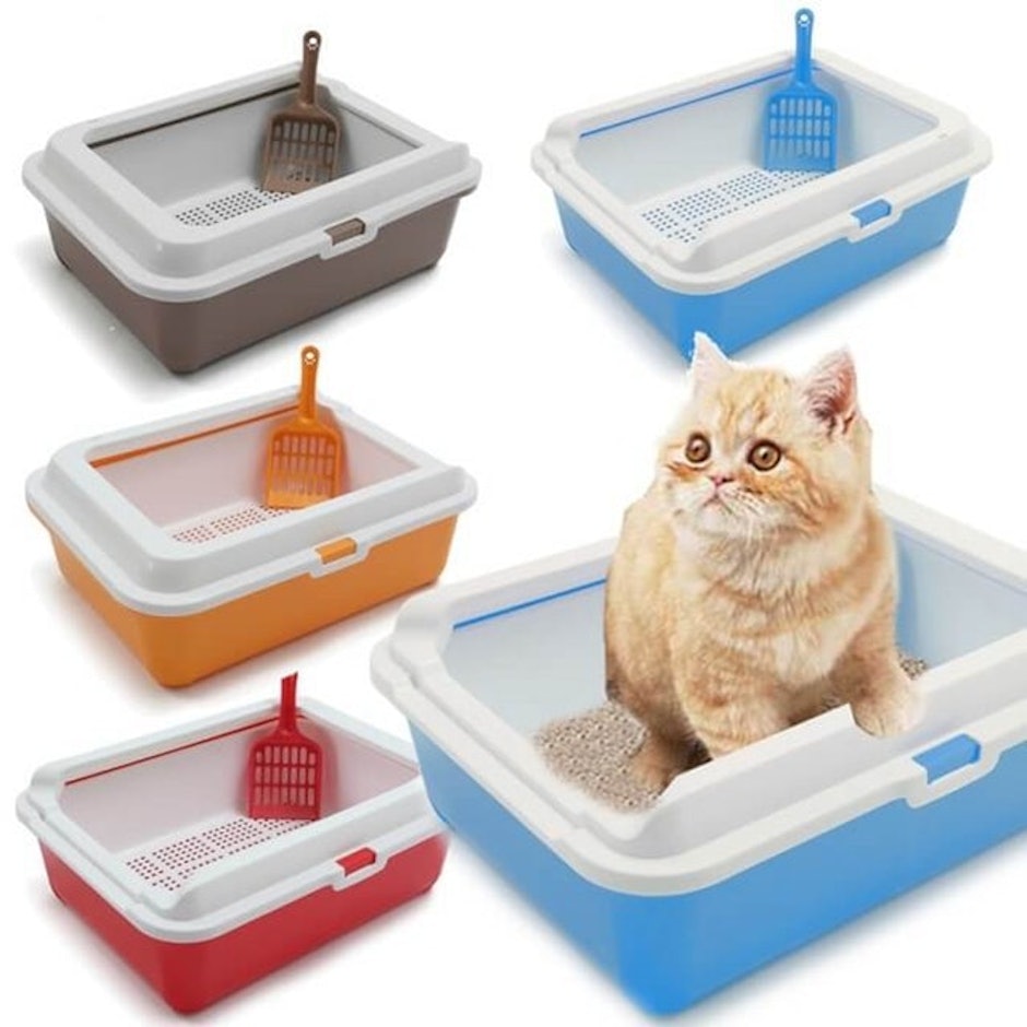 Double Layer Sifting Litter Tray Toilet Box with Scoop Set translation missing: id.activerecord.decorators.item_part_image/alt