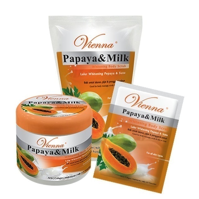 Vienna  Papaya & Milk Whitening Body Scrub  1