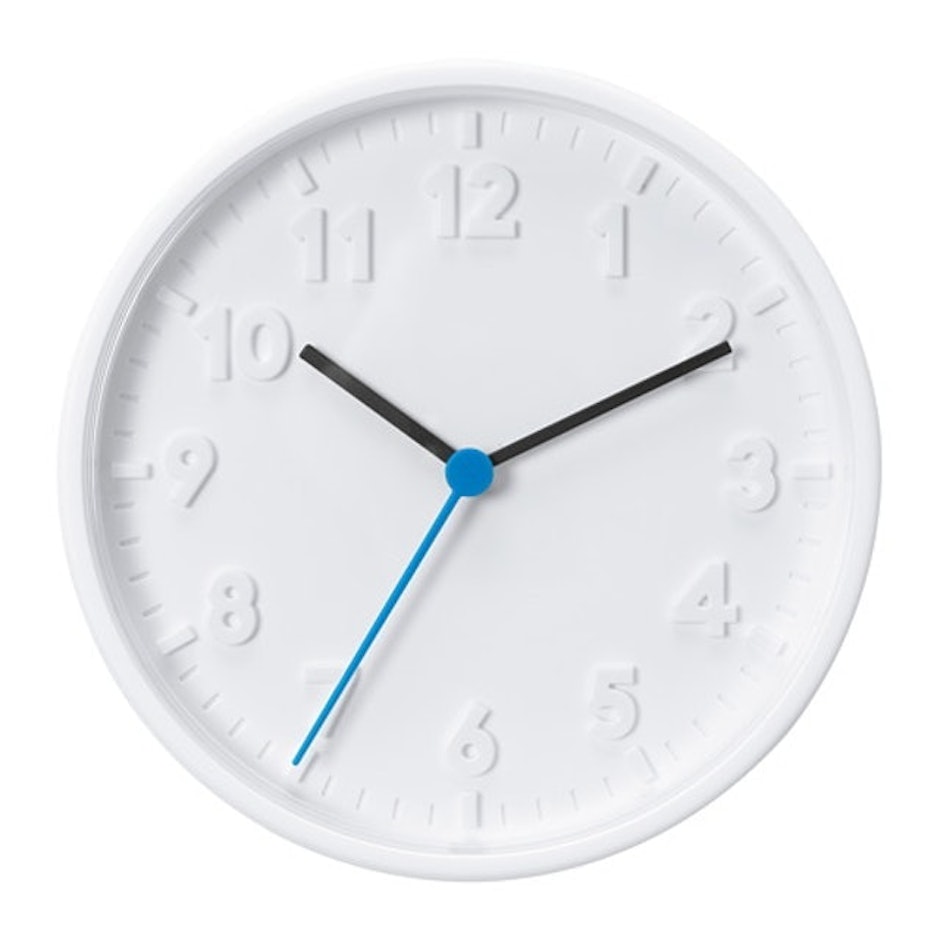IKEA STOMMA Wall clock, white translation missing: id.activerecord.decorators.item_part_image/alt