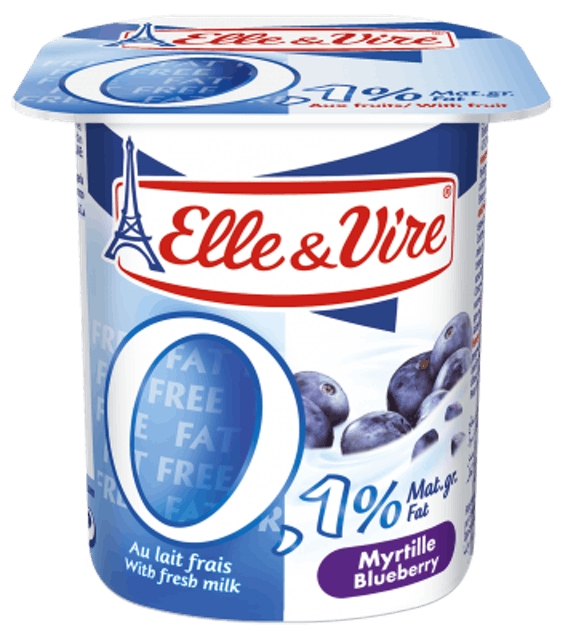 Elle & Vire Dairy Dessert with fruits 0.1% fat - Blueberry 1