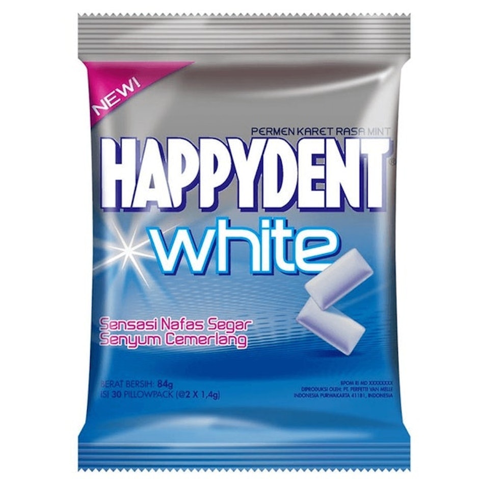 Perfetti Van Melle Happydent White Chewing Gum - Mint  translation missing: id.activerecord.decorators.item_part_image/alt