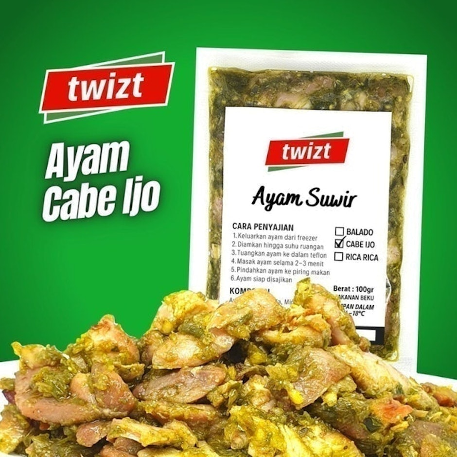Twizt Frozen Food Twizt Ayam Suwir Cabe Ijo - 100gr translation missing: id.activerecord.decorators.item_part_image/alt