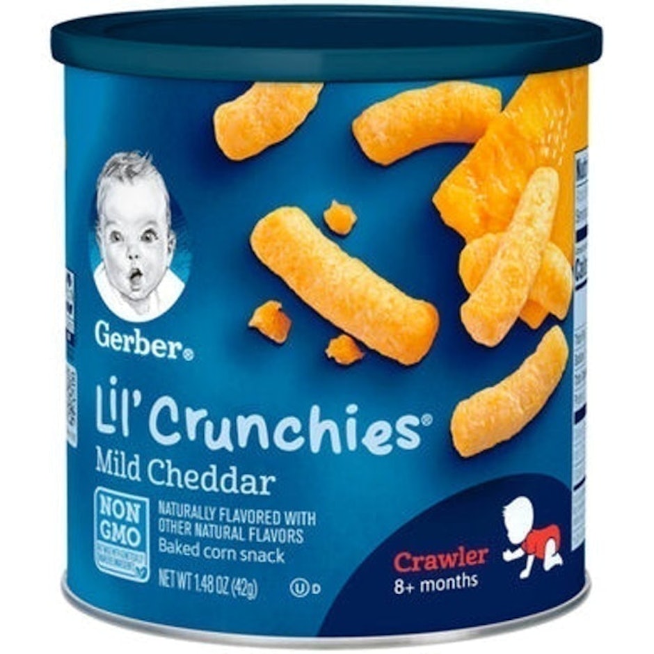 Gerber  Lil' Crunchies Baked Corn Snack, Mild Cheddar, 1.48 oz translation missing: id.activerecord.decorators.item_part_image/alt
