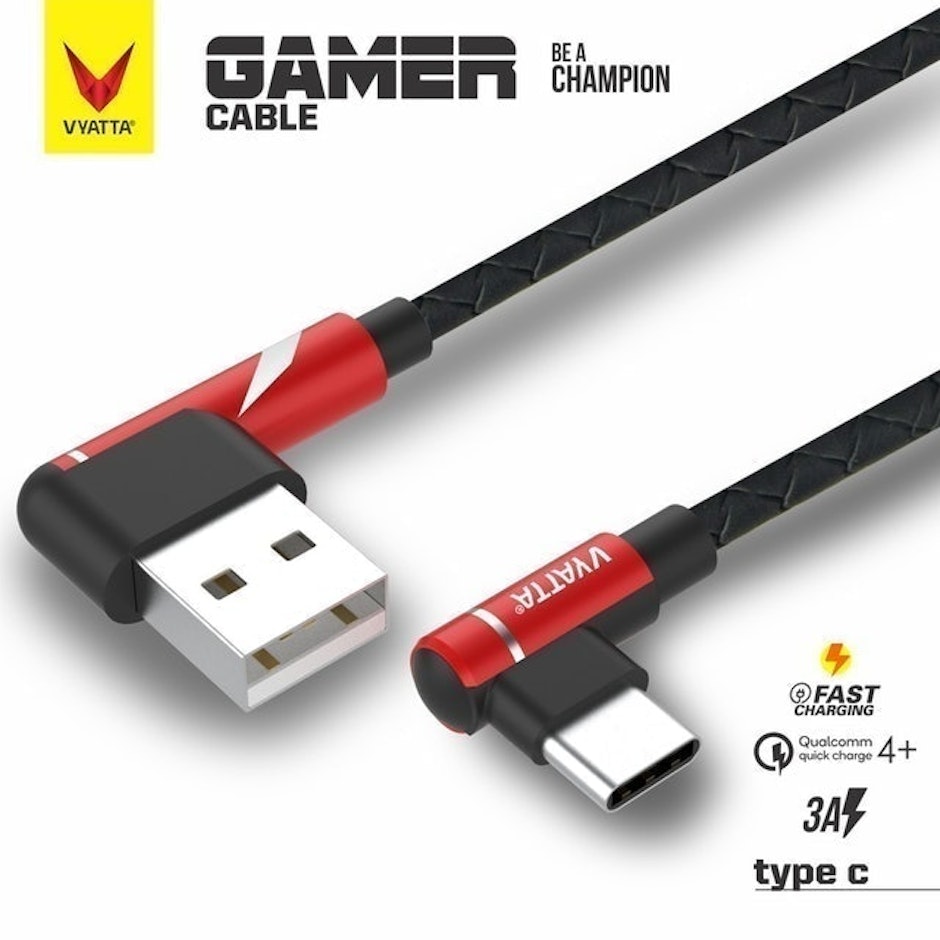 Vyatta  Gamer Type C USB Cable - Fast Charge translation missing: id.activerecord.decorators.item_part_image/alt