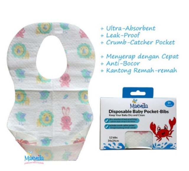 Marveila Disposable Baby Pocket-Bibs 1