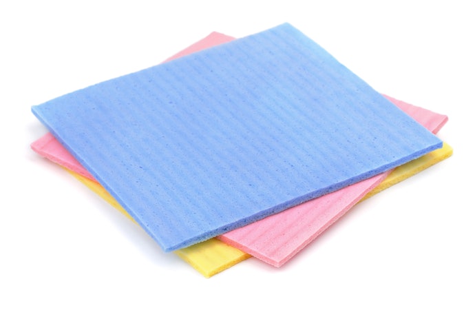 Bahan spons untuk mengeringkan wastafel atau tempat cuci piring