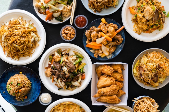 Makanan Asia, olahan makanan lezat dan kaya bumbu