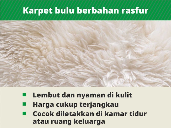Rasfur: Karpet berbulu panjang yang mudah didapatkan di pasaran