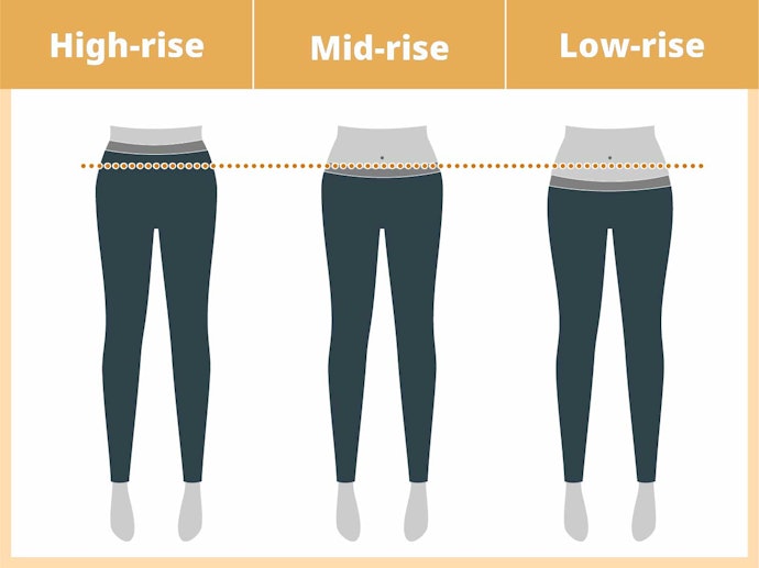 Sesuaikan rise celana jeans dengan bentuk tubuh