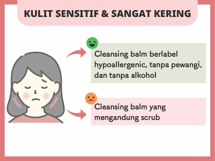 Kulit sensitif dan sangat kering, hindari produk dengan scrub