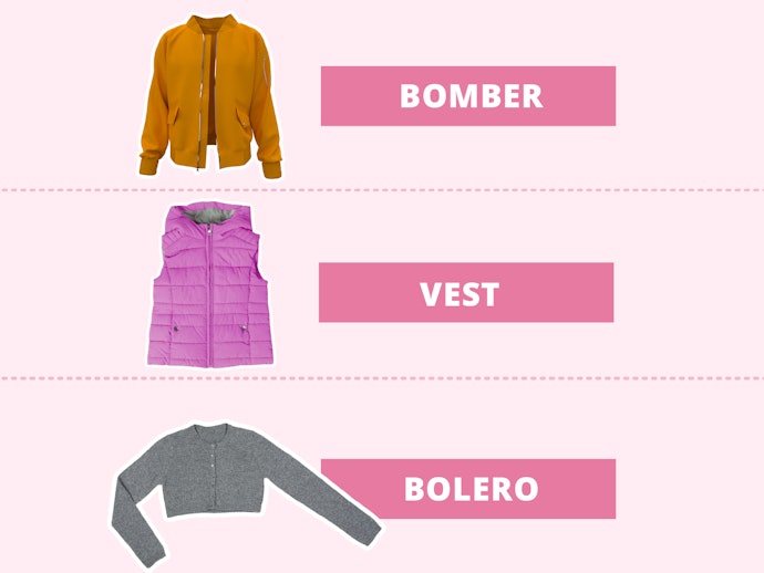 Jaket bomber, vest, bolero, dan model jaket lainnya