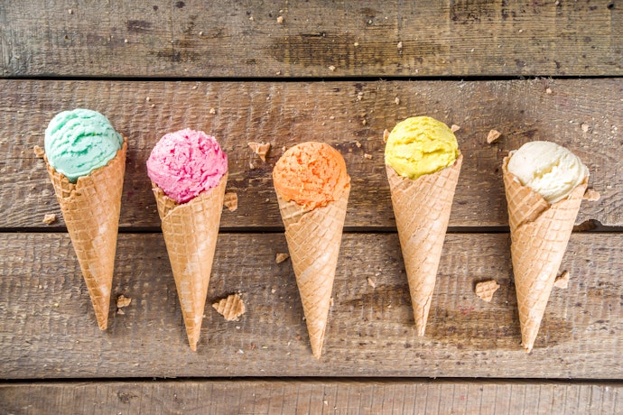 Pilih varian rasa es krim yang Anda sukai