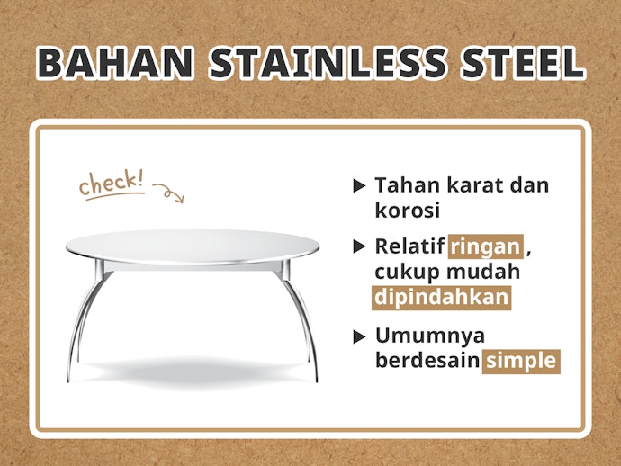 Stainless steel: Hadirkan kesan simpel  dan cool
