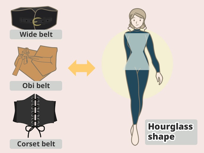 Wide belt, obi belt, dan corset belt yang menyempurnakan bentuk tubuh jam pasir