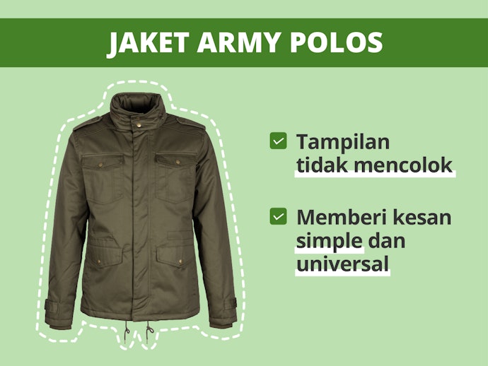 Jaket army polos: Mudah di-mix and match