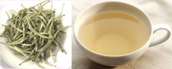 White tea: Air seduhannya berwarna kuning pucat dan keperakan