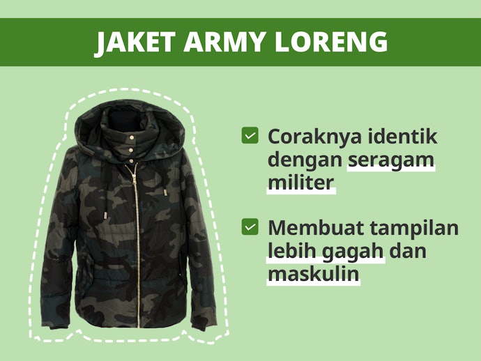 Jaket army loreng: Memberikan kesan gagah dan maskulin bak anggota militer