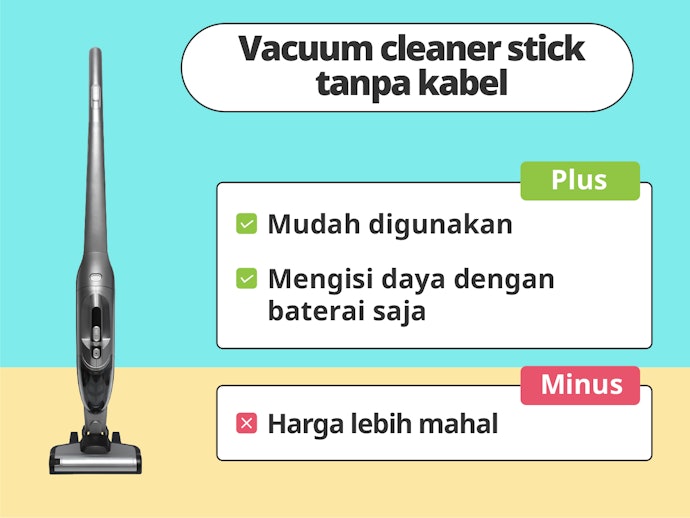 Vacuum cleaner stick tanpa kabel, jangkauan lebih luas dan mudah digunakan