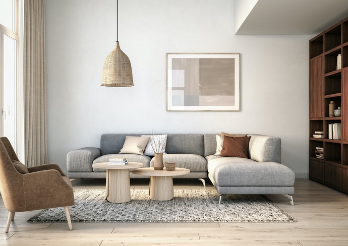 Sofa sudut untuk keluarga yang sering menerima tamu