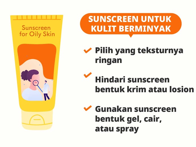 Gunakan sunscreen bertekstur ringan