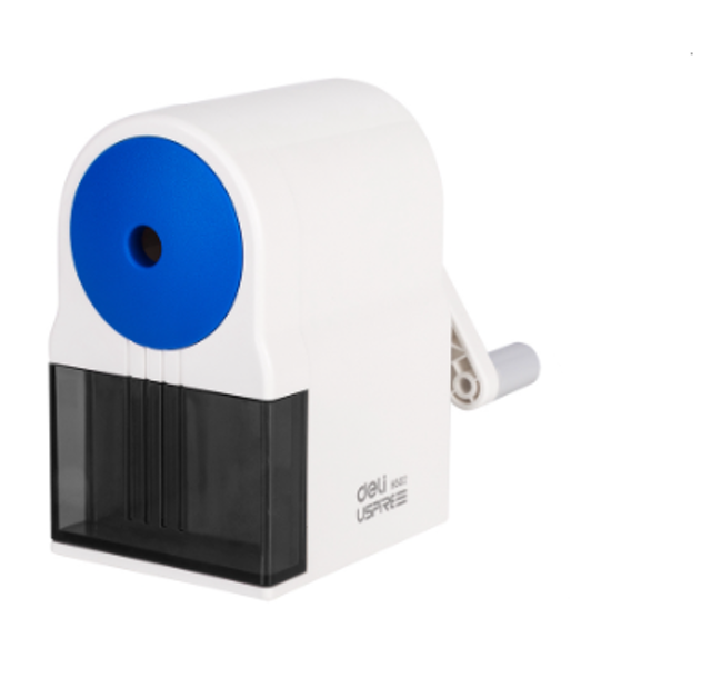 Deli Rautan Pensil dengan Pengatur Ketajaman Warna Putih  1