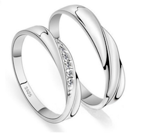 Prizka Ring Aksesoris Cincin Perak Couple 1