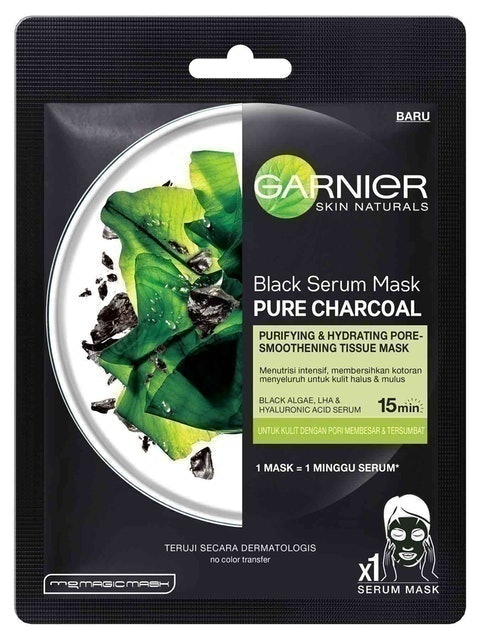 Garnier Black Serum Mask Pure Charcoal Black Algae 1