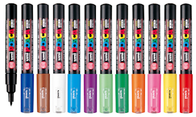Uni Posca Paint Marker Pen (Extra Fine Point) 1