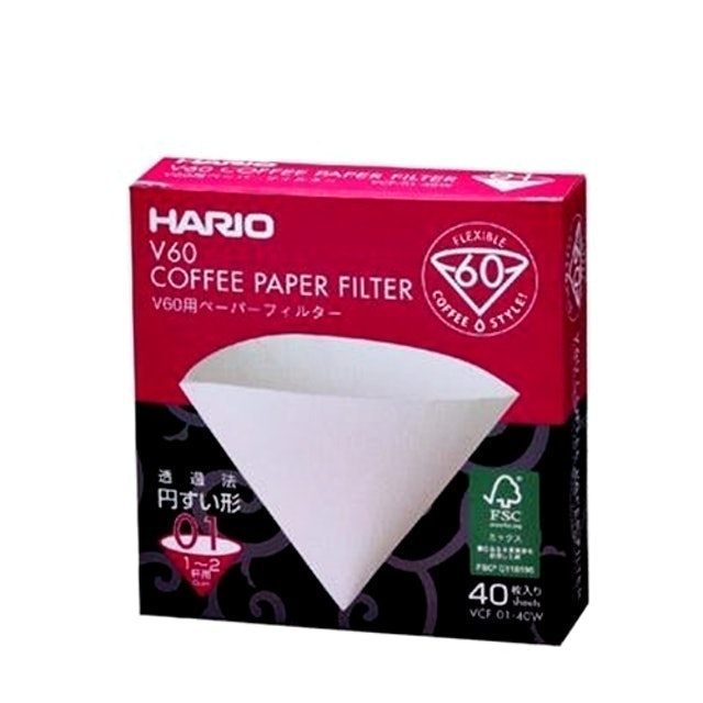 Hario  V60 Filter Paper White 01 40 Sheets 1