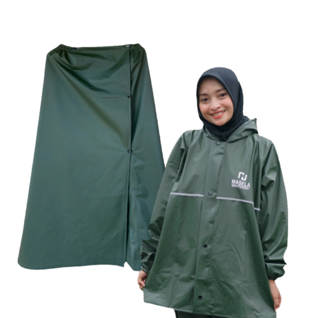 Masela Jas Hujan Wanita Setelan Rok 1