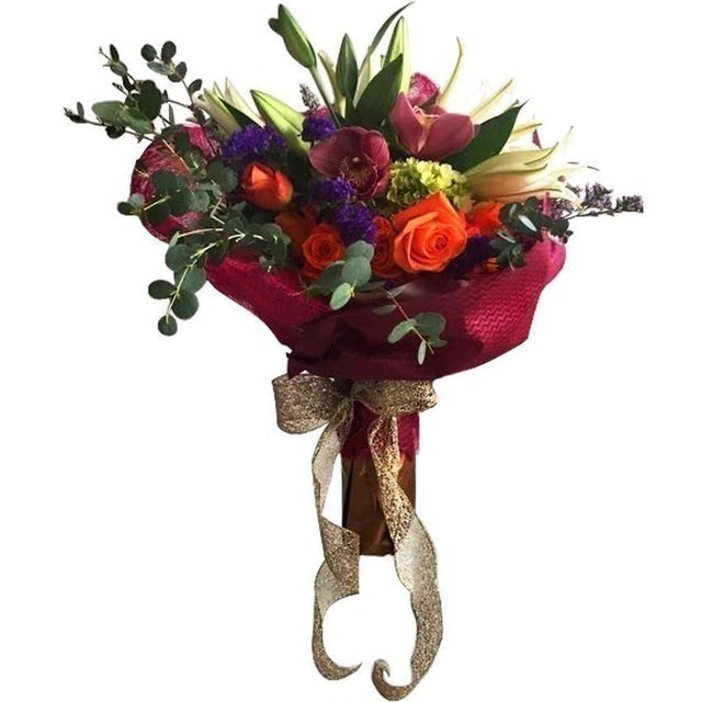 Outerbloom Luxury Hand Tied Bouquet With Roses And Lily 1