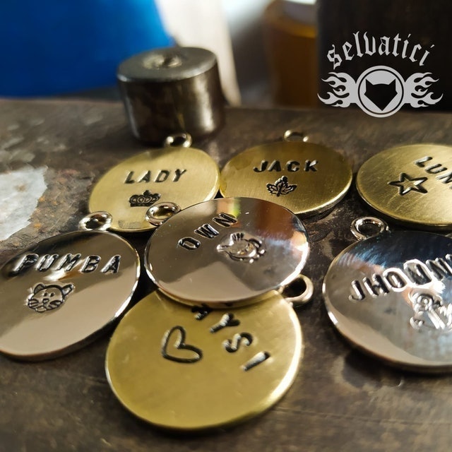 Selvatici Tag Nama Custom Pet Bahan Stainless Steel 1