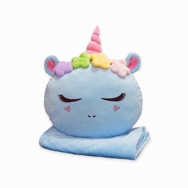 Istana Boneka Bantal Anak Plus Selimut Unicorn Kuda Poni 1