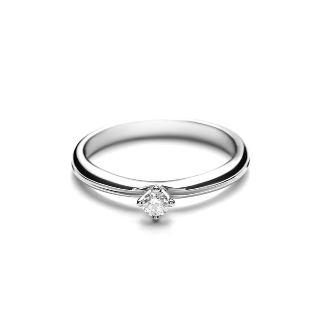Lino and Sons Giselle Small Platinum Diamond Ring 1