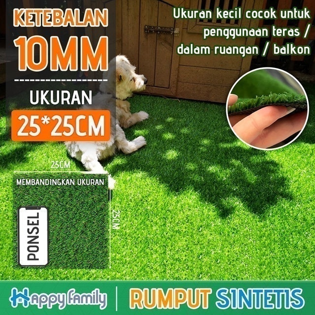 HappyFamily Rumput Sintetis Full Hijau 110 Rekomendasi mm 1