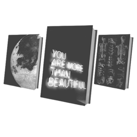 Pocket Book Journal Aesthetic Hitam A6 1