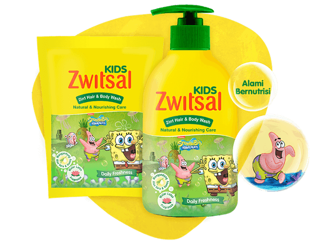 Zwitsal Kids 2-in-1 Hair and Body Natural & Nourishing Care Green 1