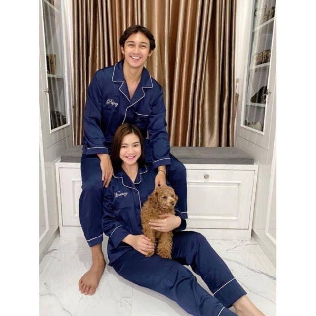 Piama Couple Lengan Panjang Custom Nama 1