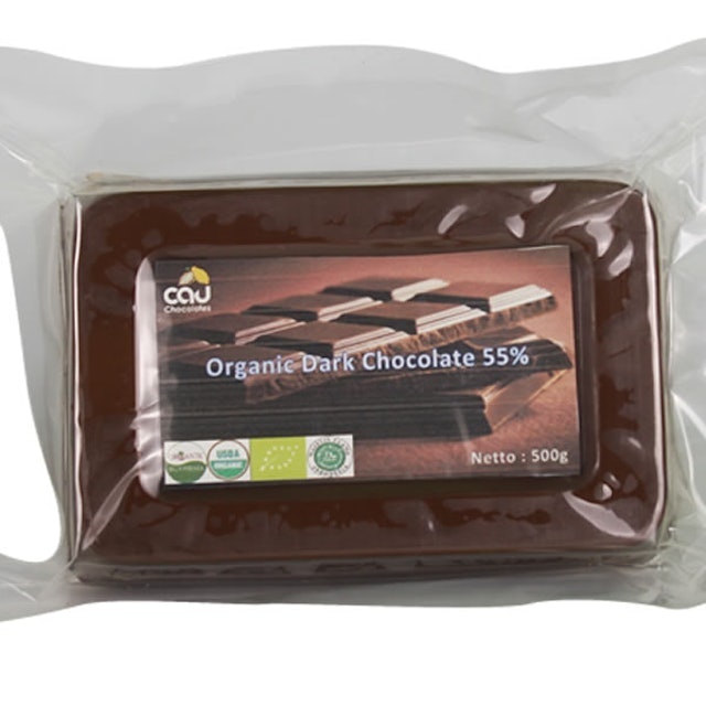 Cau Chocolates Organic Dark Chocolate Couverture Milk 55% 1