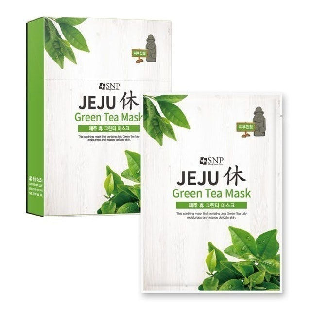 SNP Jeju Rest Green Tea Mask 1