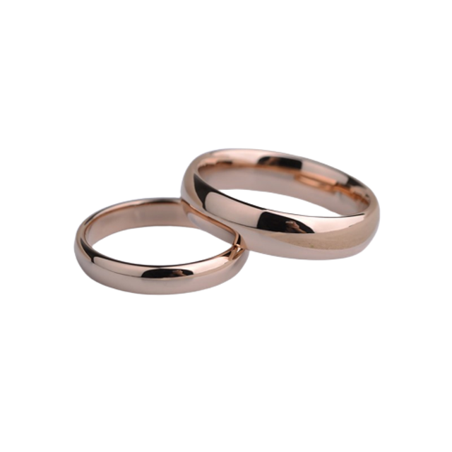 Nikayla Jewelry Cincin Perak Nikah Couple 950 Finishing Rose Gold 1
