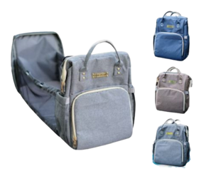 Kiddie Splash Tas Perlengkapan Bayi Multifungsi 2in1 Kasur Tidur Diaper Bag 1