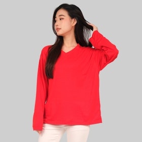 10 Merk Kaos Merah Polos Terbaik untuk Wanita (Terbaru Tahun 2022) 5
