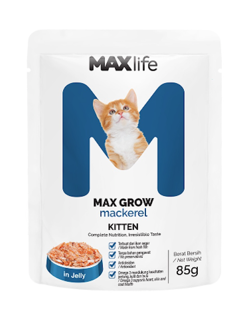 MAXlife Wet Kitten Food Mackerel Pouch 1