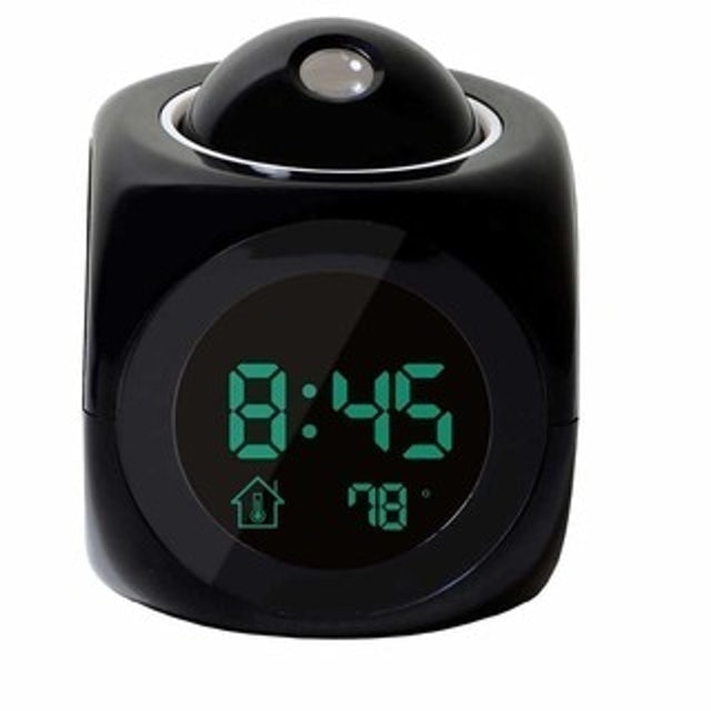 XNCH Alarm digital proyektor LED hitam  1