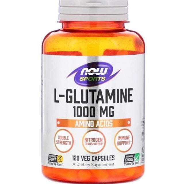 NOW Foods L-Glutamine Double Strength 1.000 Mg Veg Capsules 1
